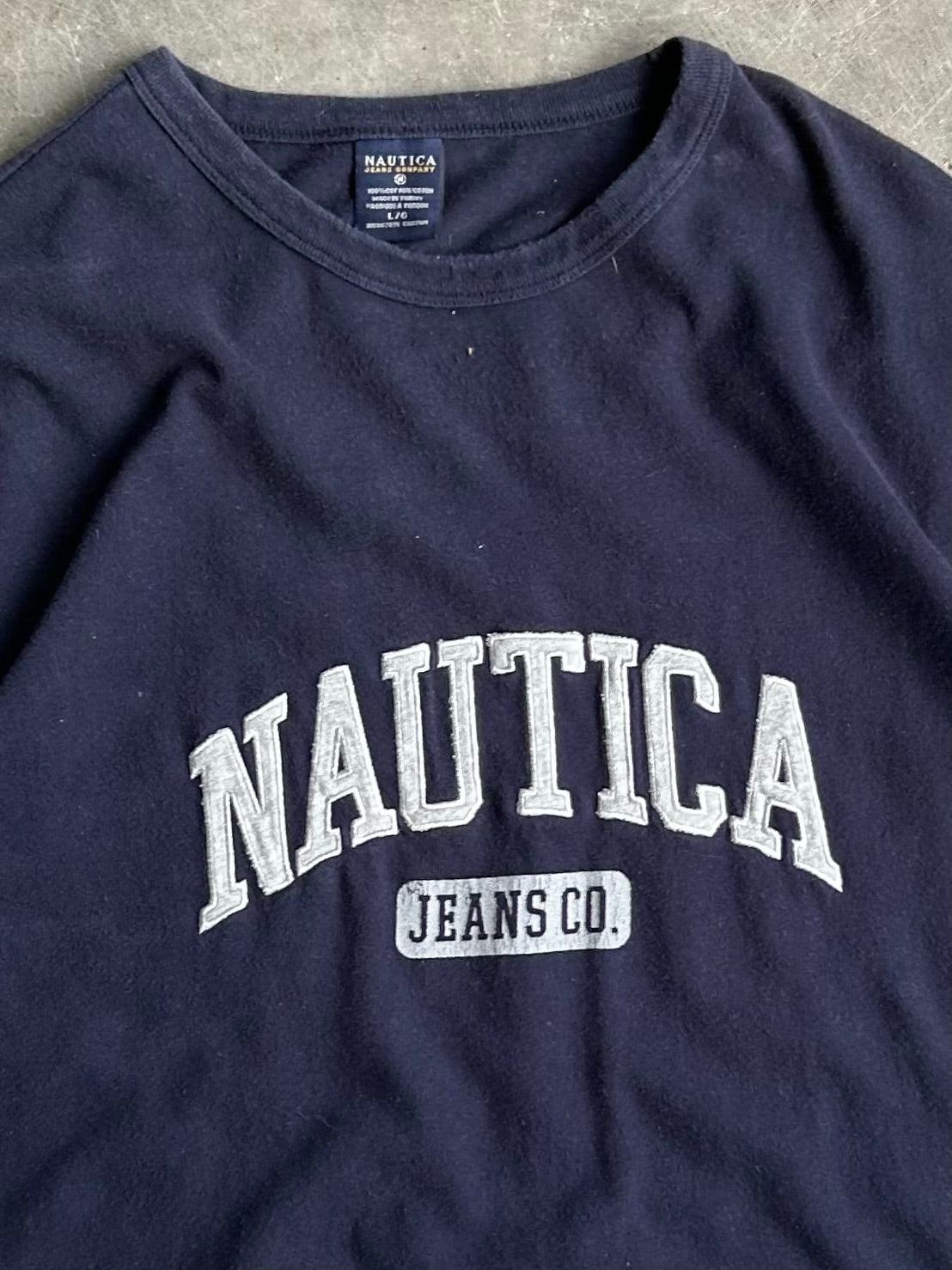 Vintage Navy Nautica Tee - L