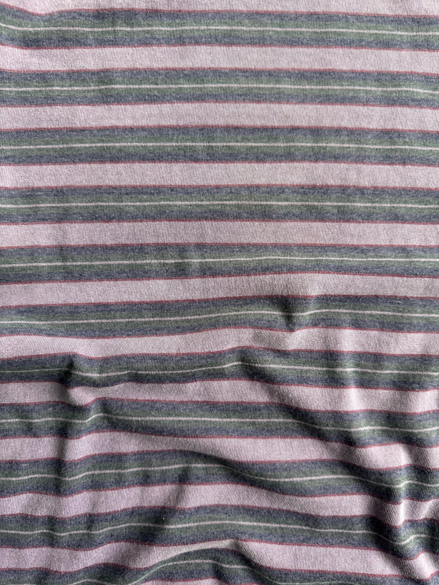 Vintage Purple Striped Cropped Tee - XL