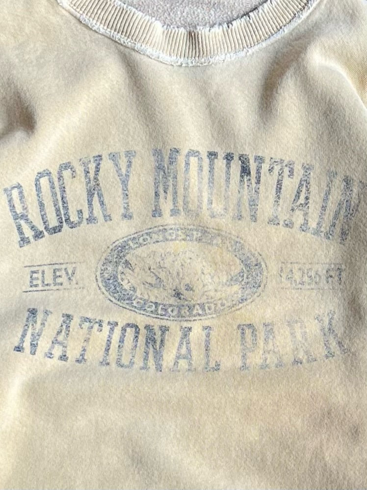 Vintage Faded Yellow Rocky Mountain Crew - M