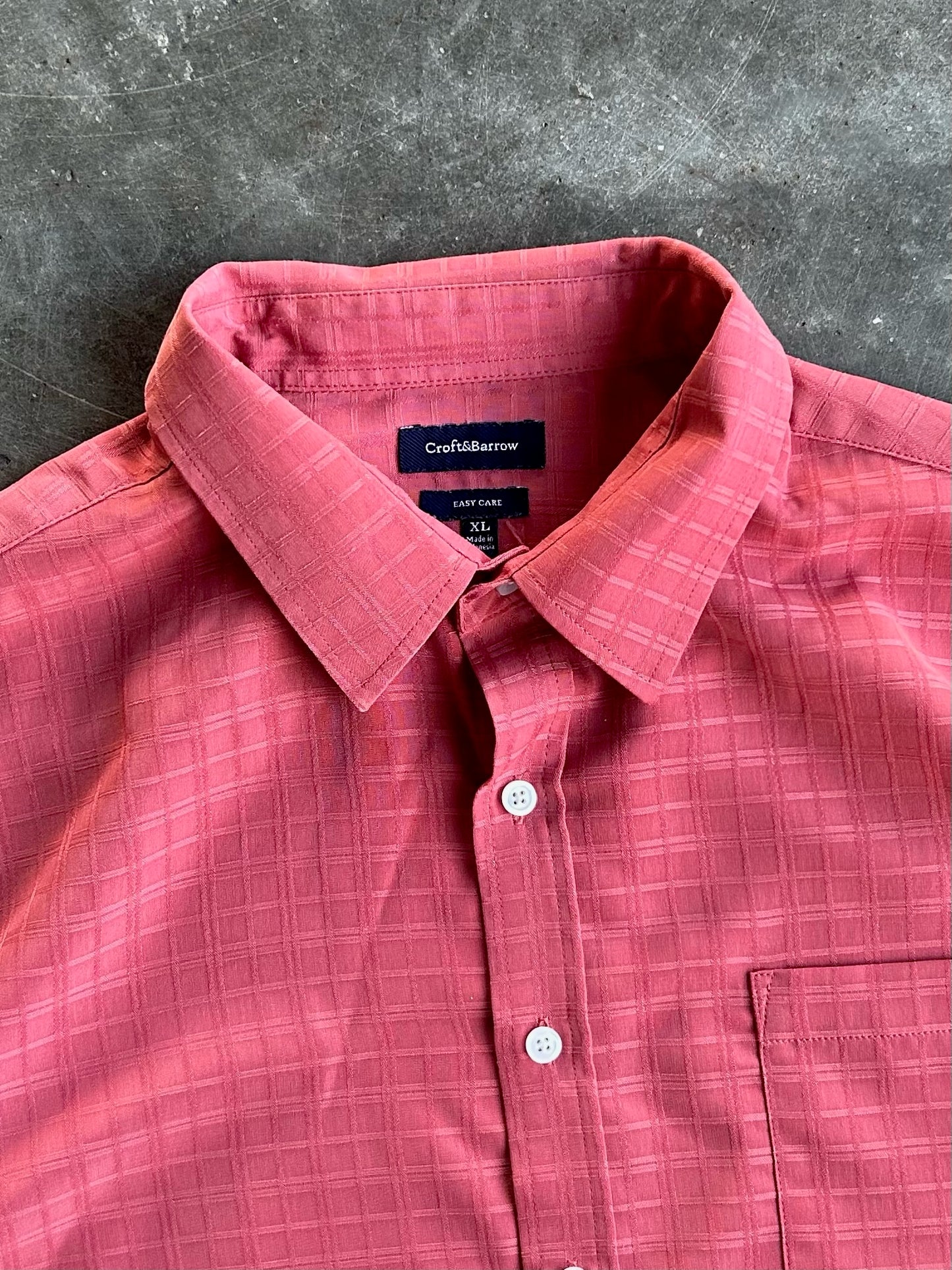 Vintage Pink Button-Up - XL