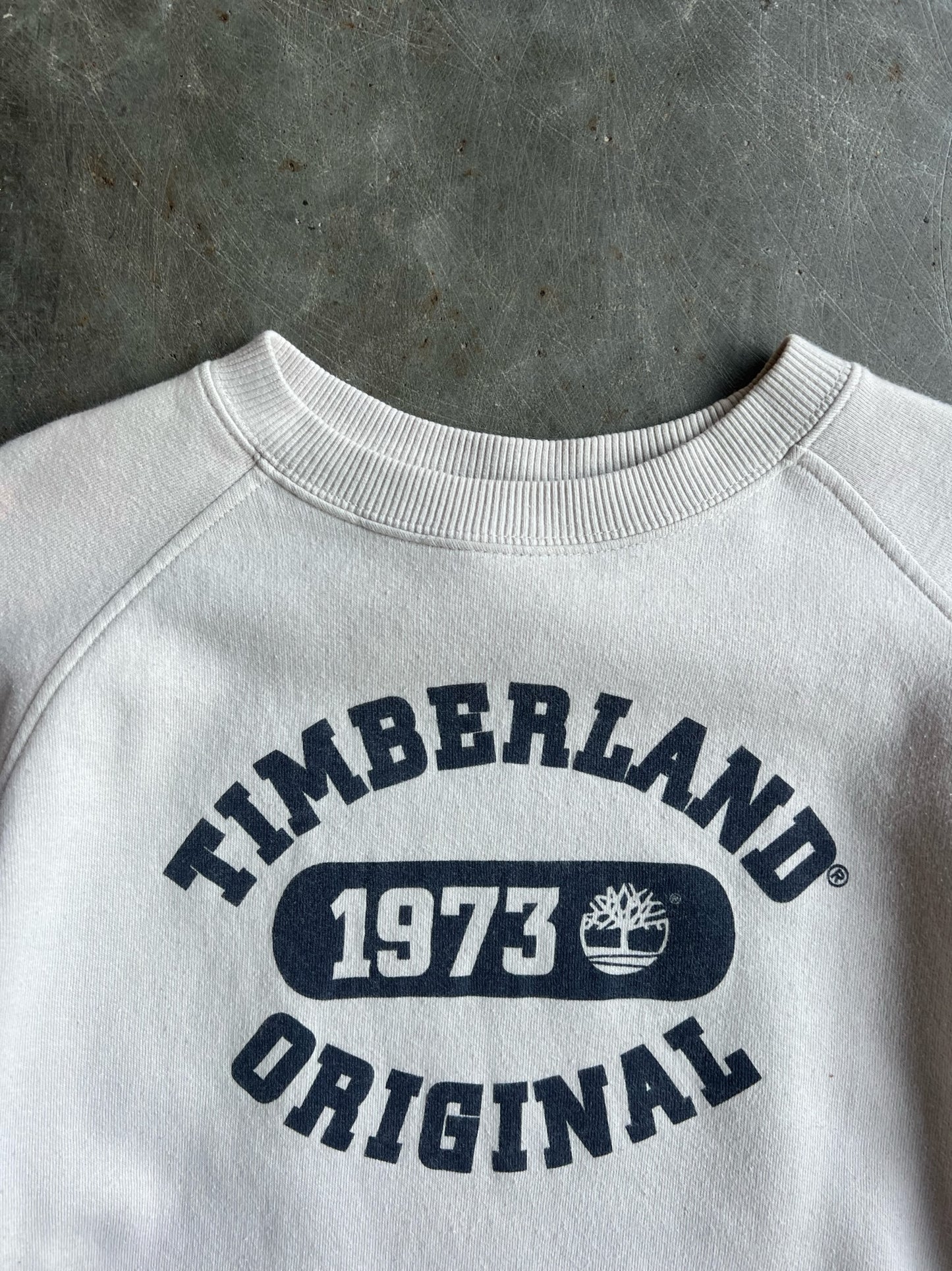 Vintage White Timberland Original Crew - M