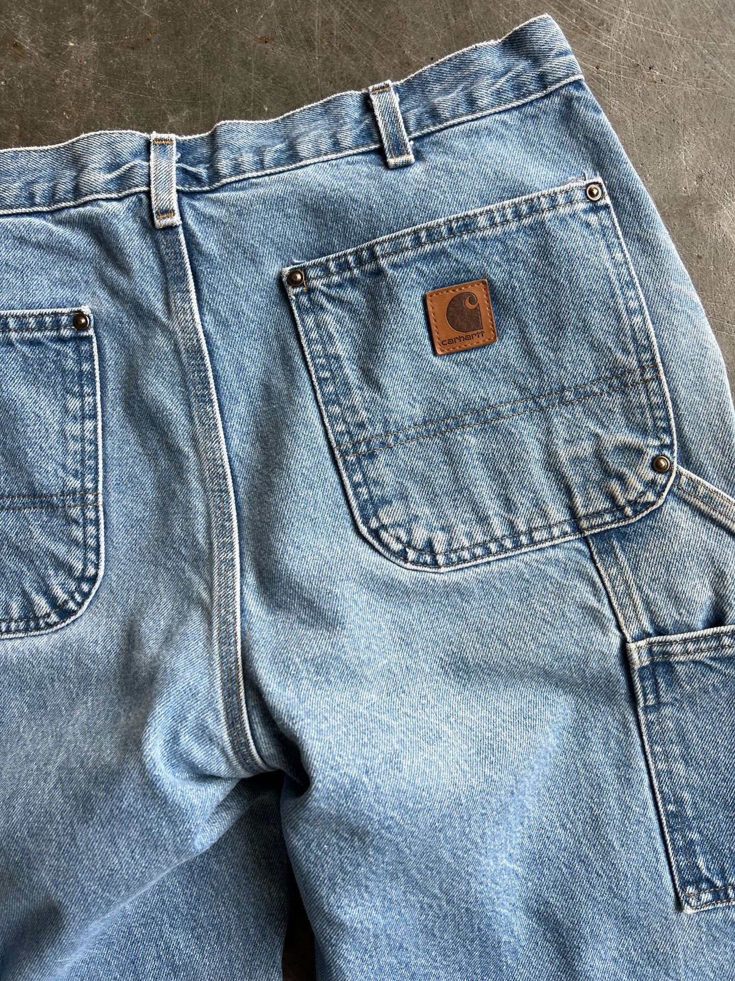 Vintage Medium Wash Carhartt Double Knee Pants - 32