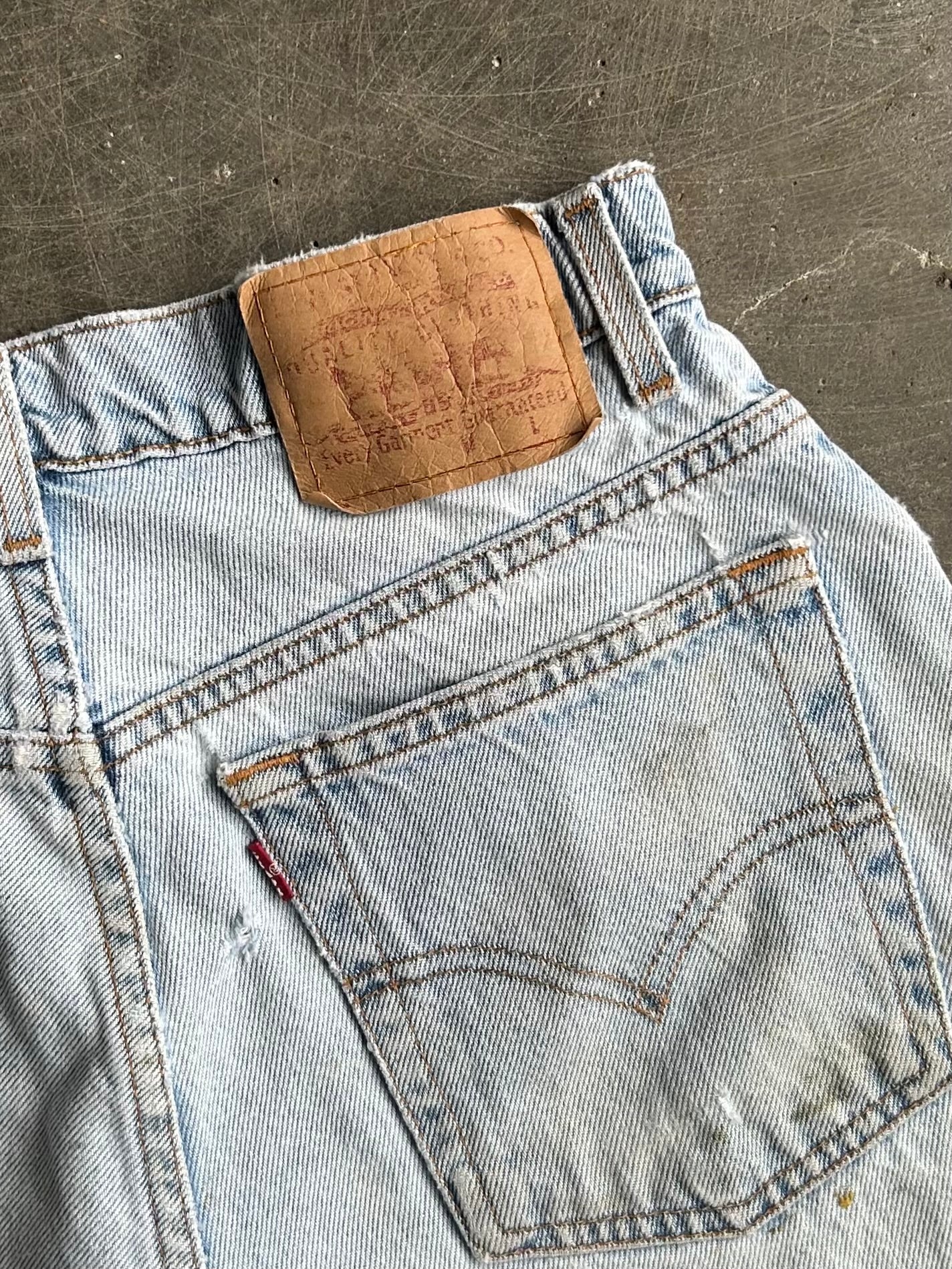 Vintage Levi’s Red Tab Stained Denim Shorts - 27