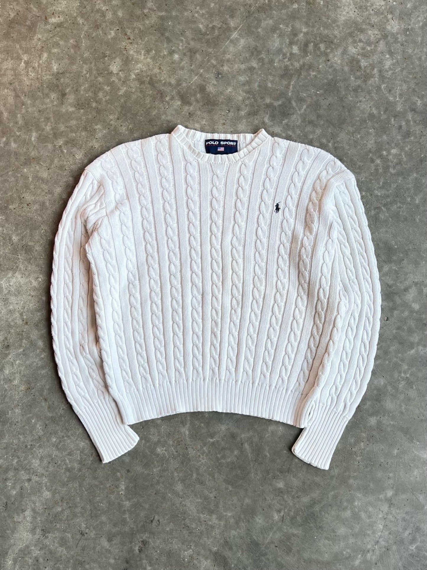 Vintage White Ralph Lauren Sweater - L