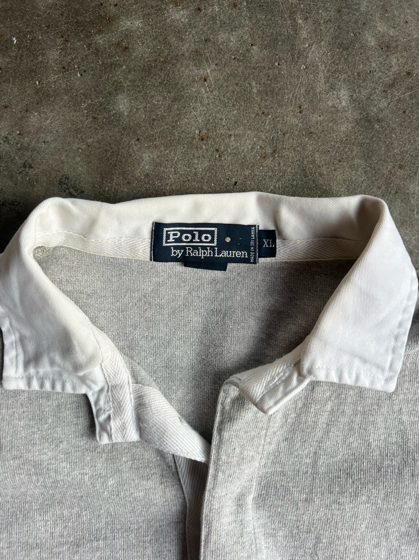 Vintage Grey Polo Ralph Lauren Long Sleeve Shirt - XL