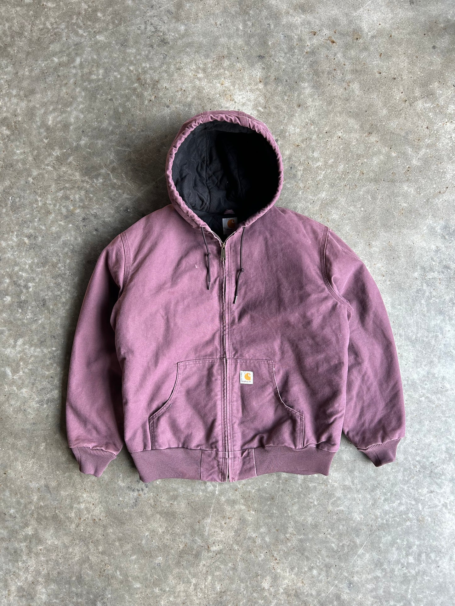 Purple Hooded Carhartt Jacket - L