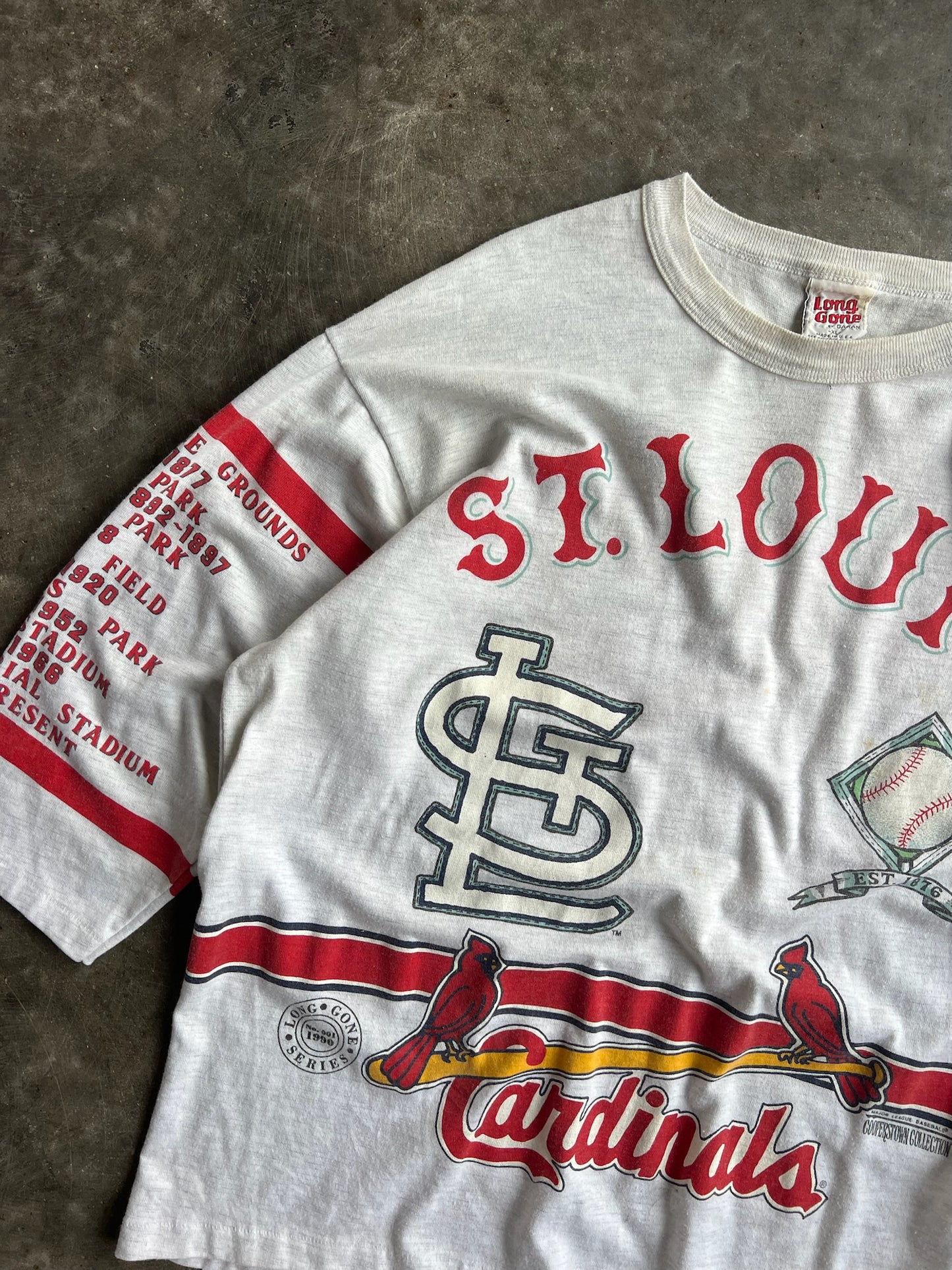 Vintage St. Louis Cardinals Single Stitch Long Gone Shirt - XL