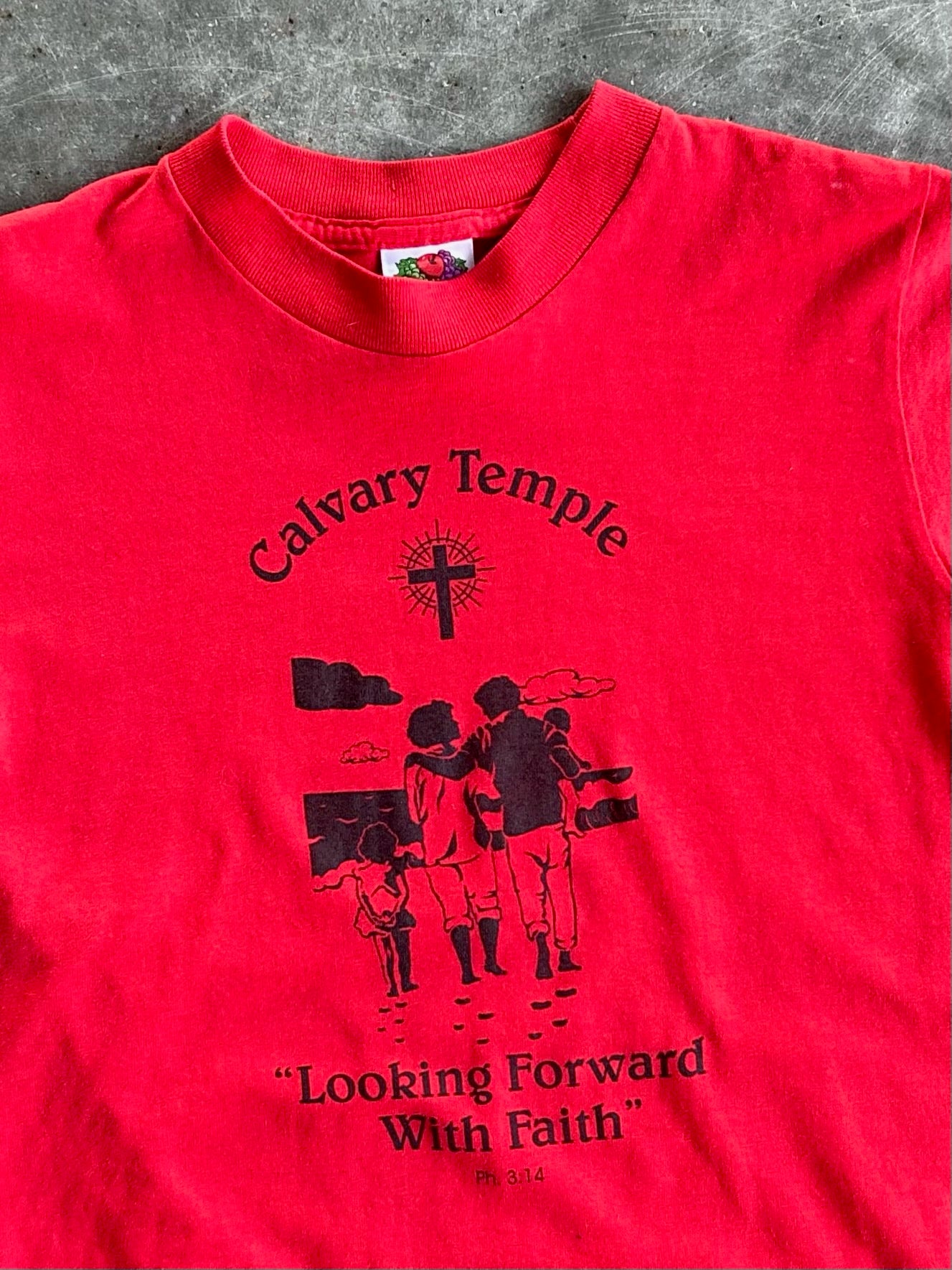 Vintage Red Calvary Temple Tee - S