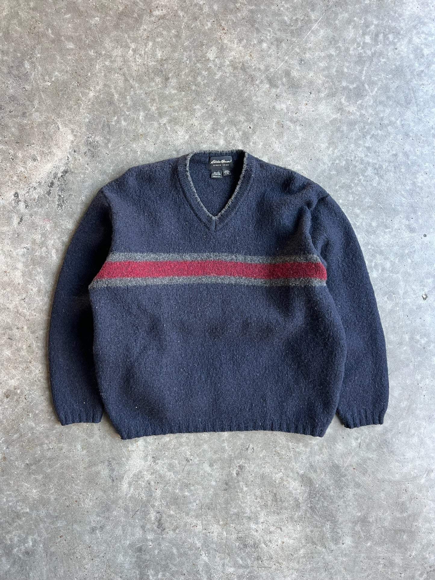 Vintage Navy Stripe Eddie Bauer Sweater - L