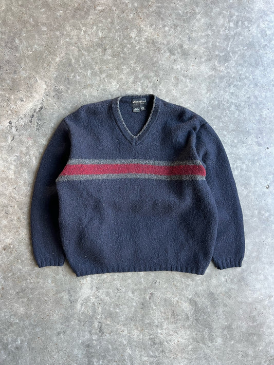 Vintage Navy Stripe Eddie Bauer Sweater - L