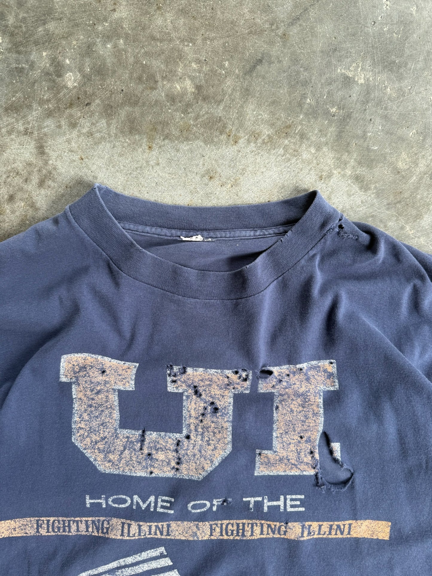 Vintage Navy University of Illinois Shirt - XL