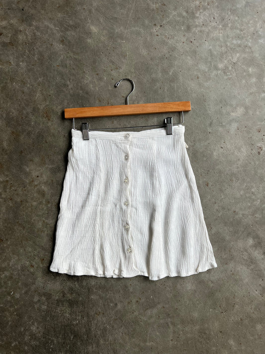 Vintage Wrapper White Skirt - M