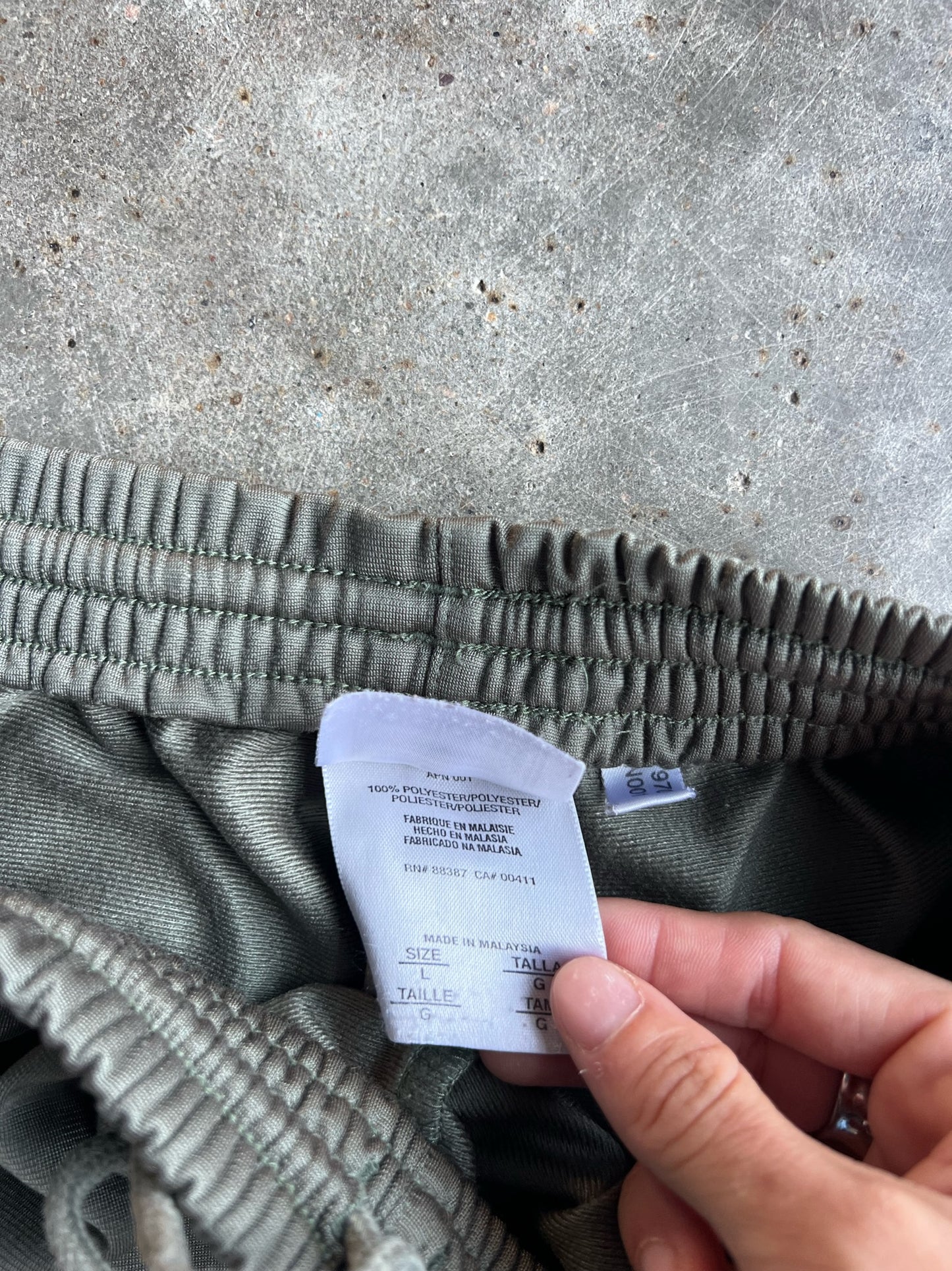 Green Adidas Track Pants - L