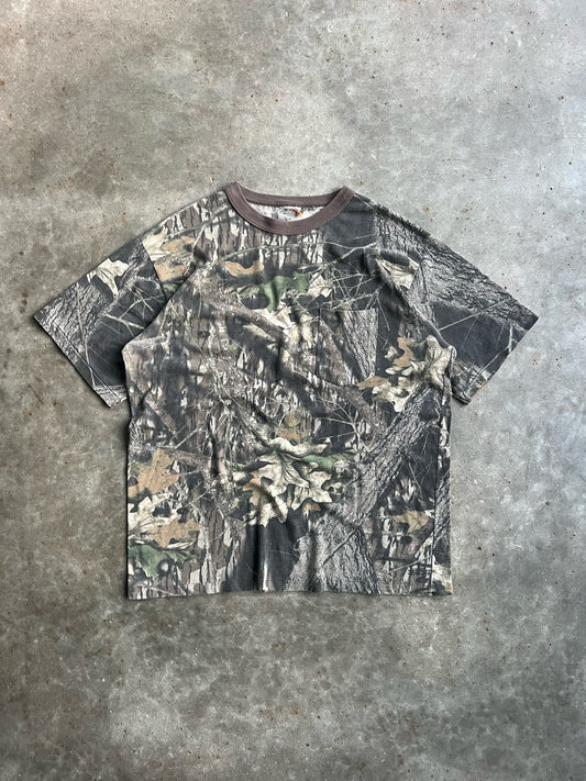 Vintage Mossy Oak Camo Short Sleeve Shirt - XL