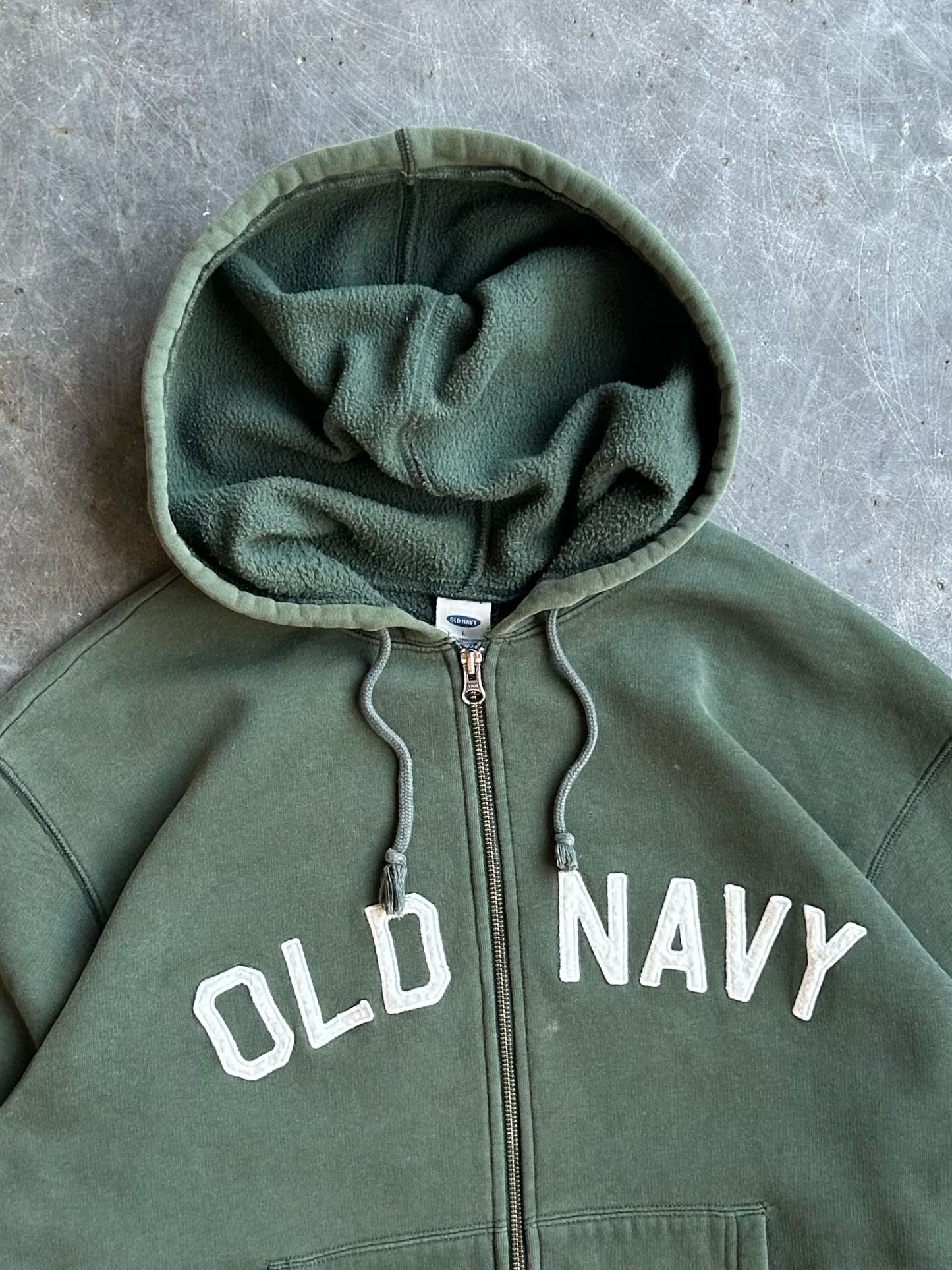 Vintage Green Old Navy Hooded Zip Up - L