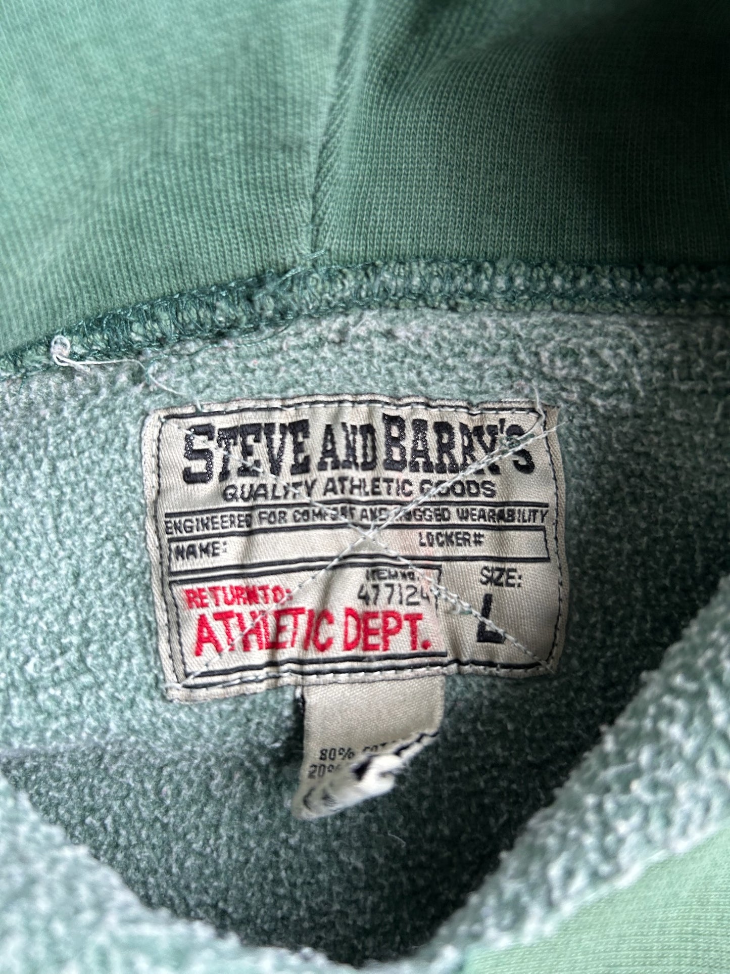 Vintage Green Miami Distressed Hoodie - L