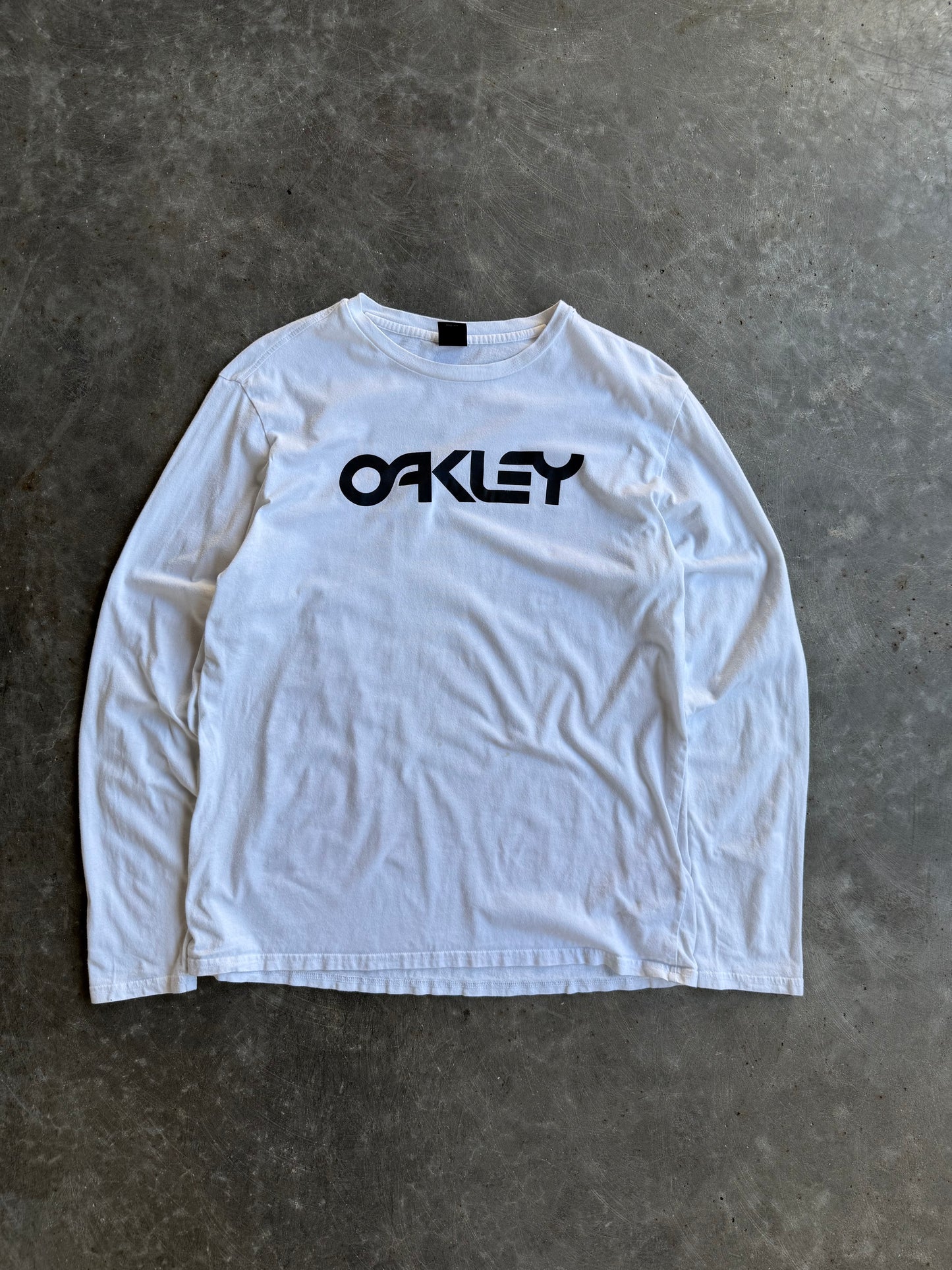 Vintage White Oakley Long Sleeve Shirt - L