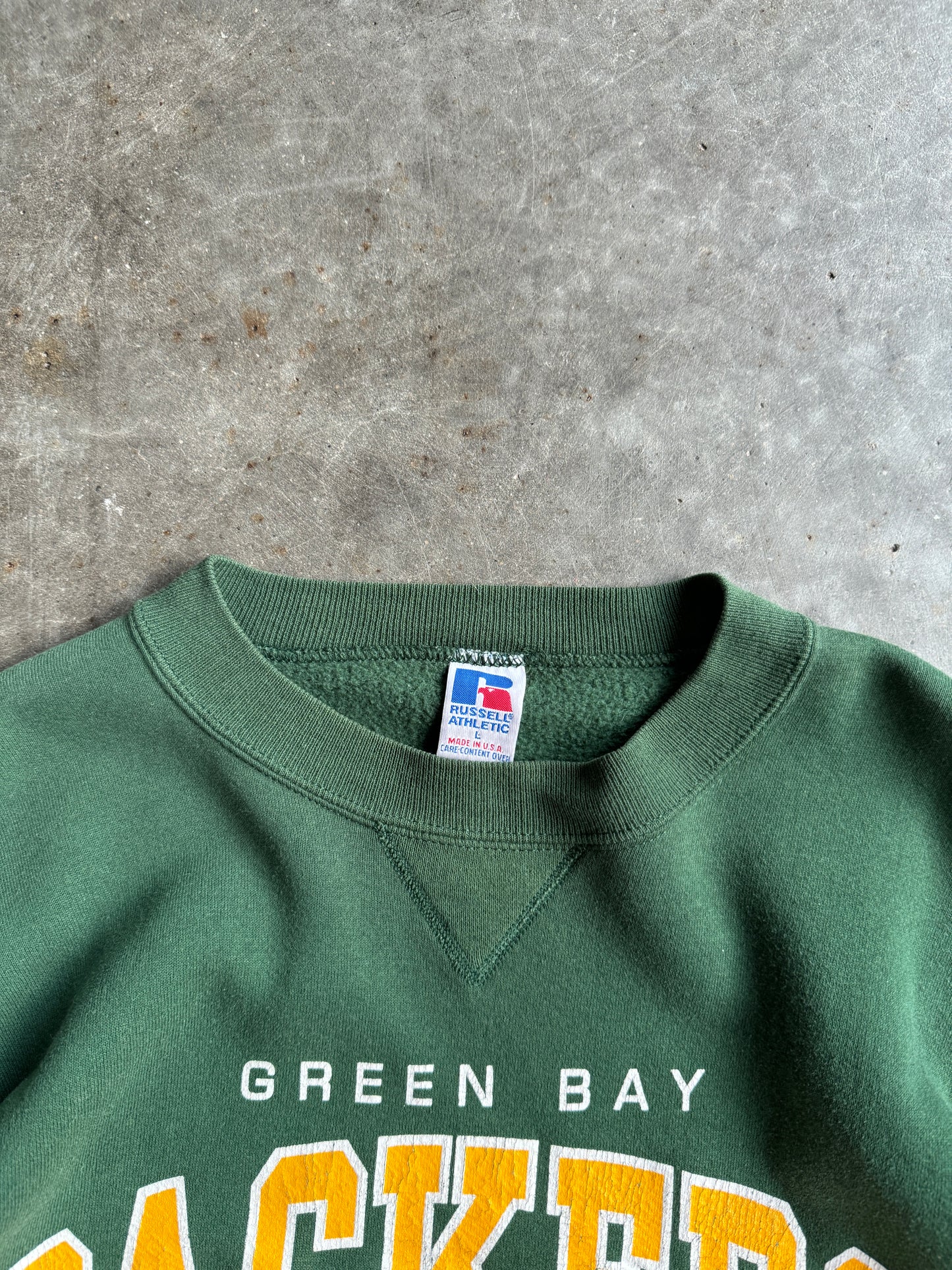 Vintage Green Bay Packers Russell Crew - L