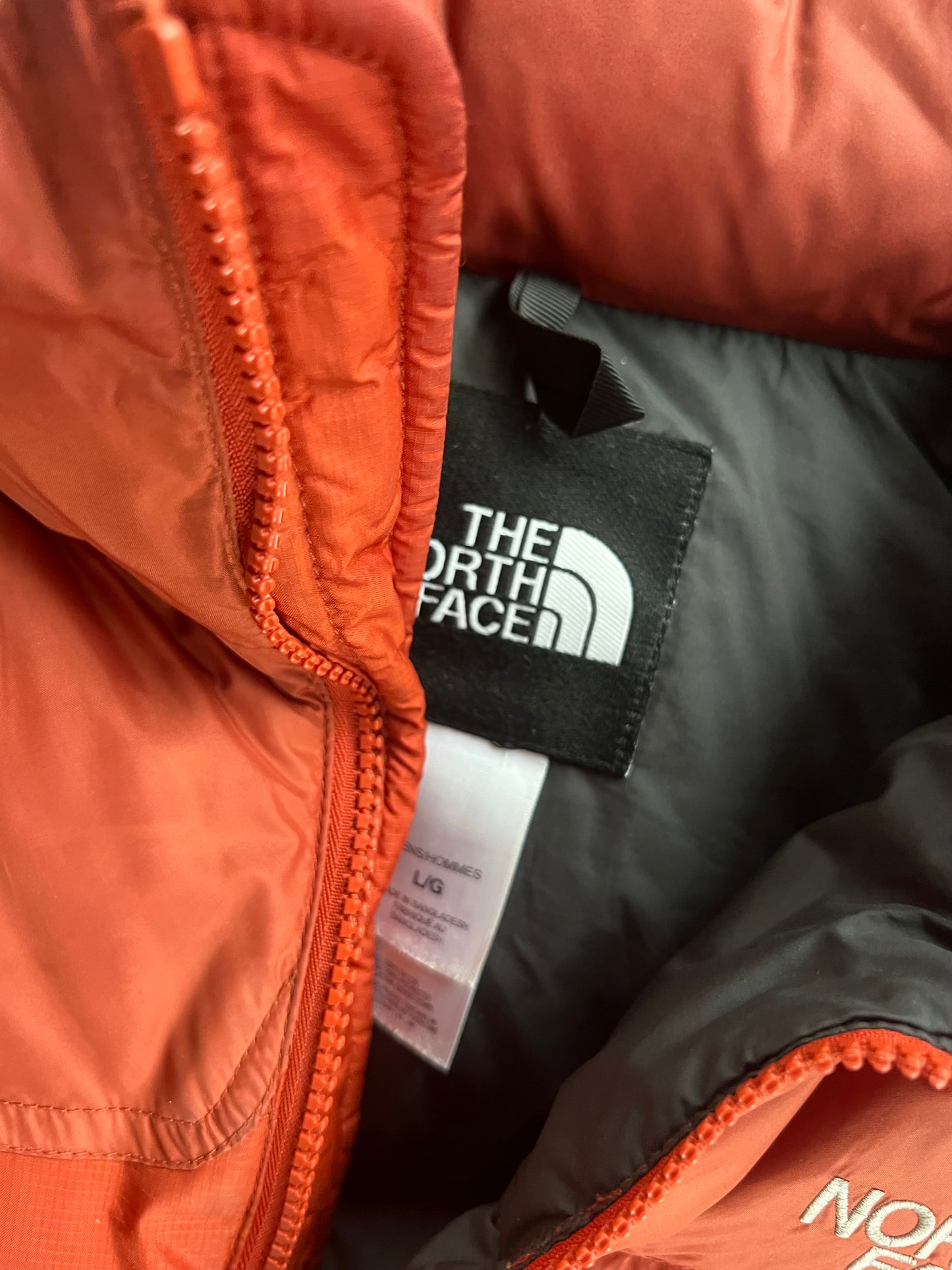 Vintage Burnt Orange North Face Puffer Jacket - L