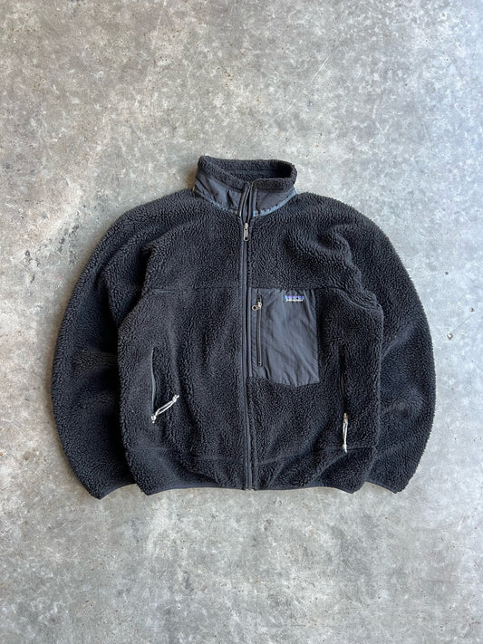 Vintage Black Patagonia Fleece Zip Up - L