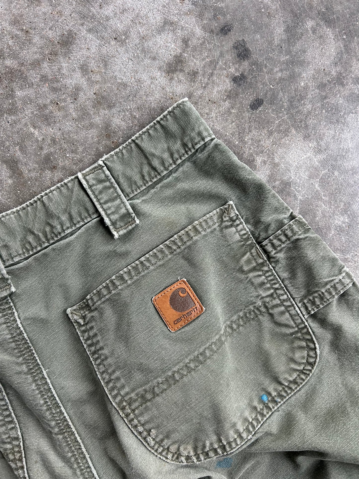 Vintage Olive Green Cargo Carhartt Pants - 31