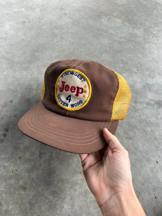 Vintage Brown Jeep Snapback Hat