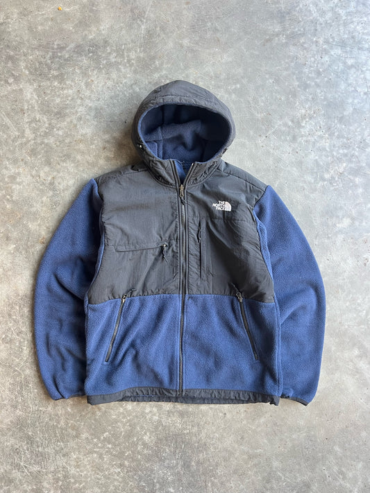 Vintage Navy Fleece North Face Zip Up Hoodie - M