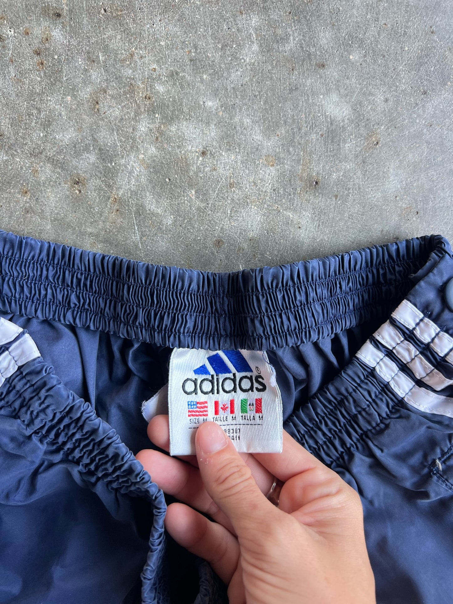 Vintage Navy Adidas Track Pants - M