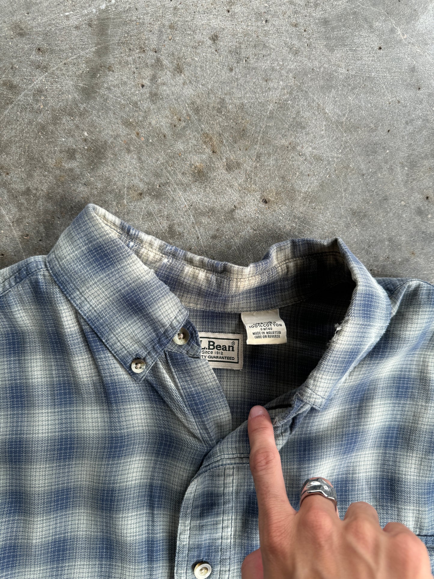 Vintage LL Bean Blue Flannel - M