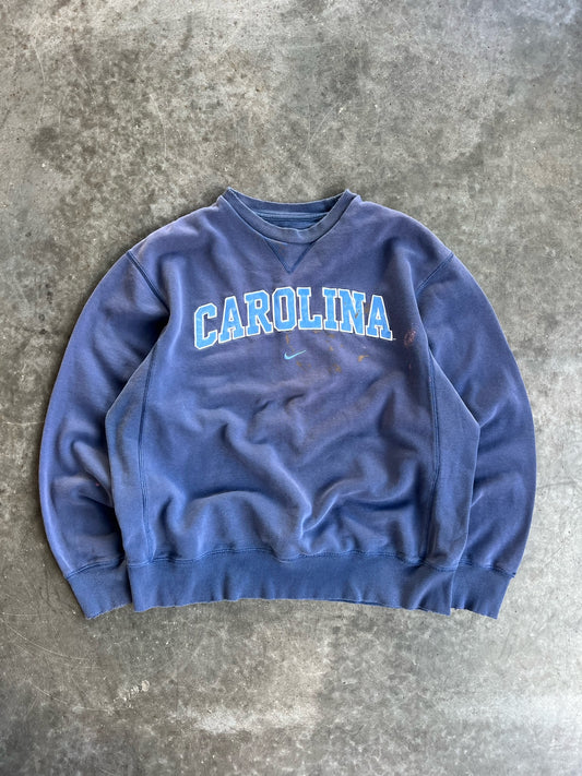 Vintage Navy Painted Carolina Nike Crew - L