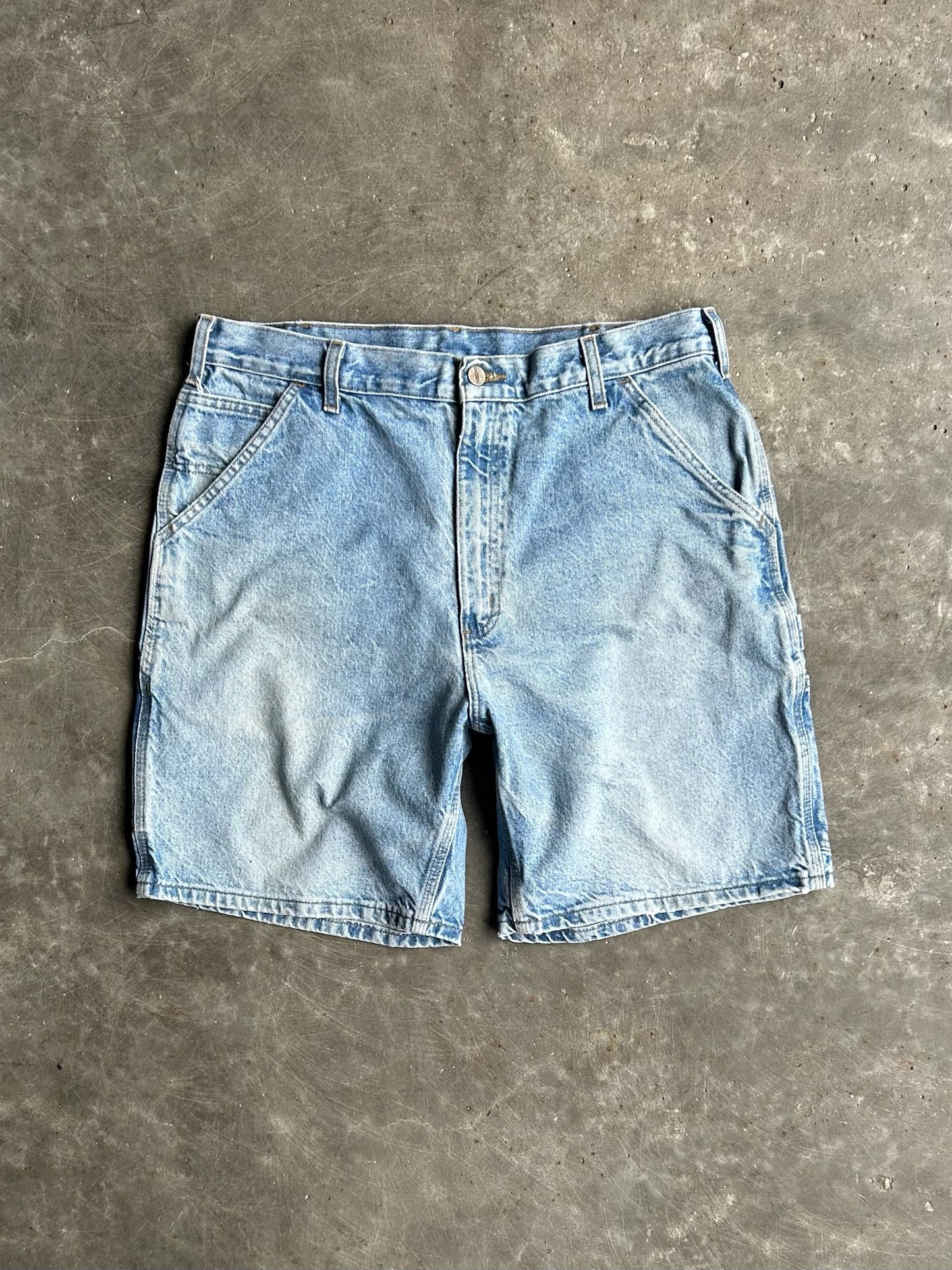 Vintage Light Faded Denim Carhartt Carpenter Shorts - 35