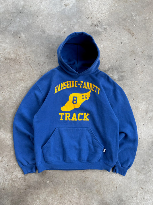 Vintage Blue/Yellow Hamshire-Fannett Track Hoodie - M