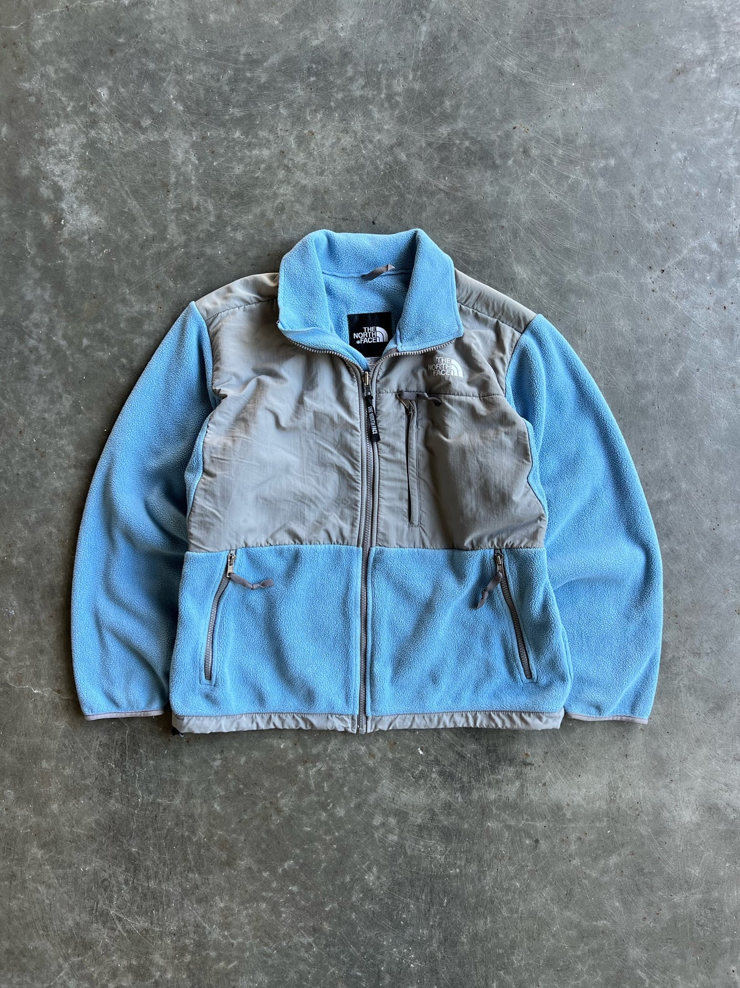 Vintage Powder Blue Fleece North Face Zip Up - M