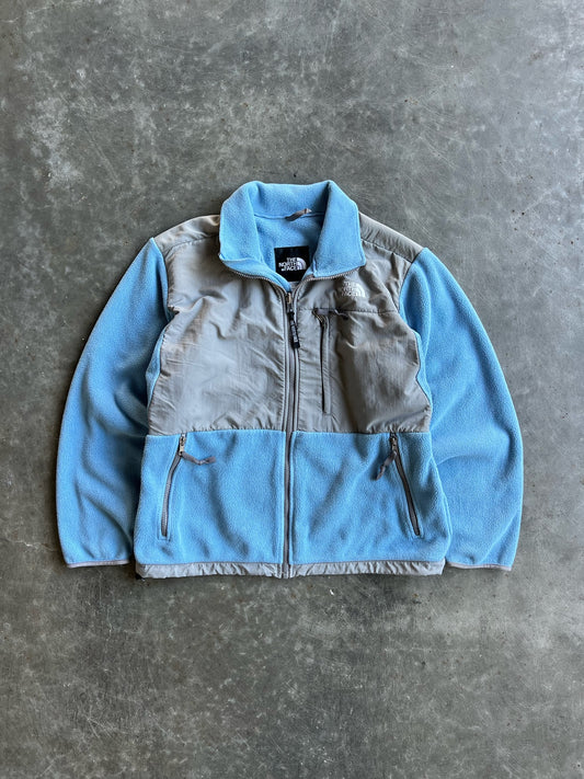 Vintage Powder Blue Fleece North Face Zip Up - M