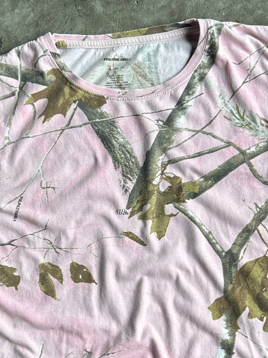 Vintage Realtree Pink Camo Tee - XL