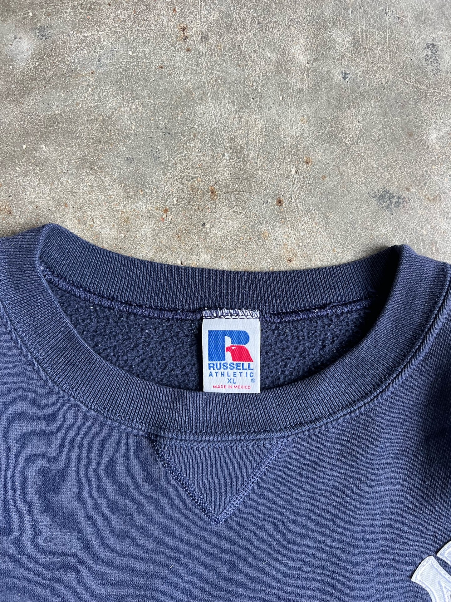 Vintage Navy Yankees Crew - XL