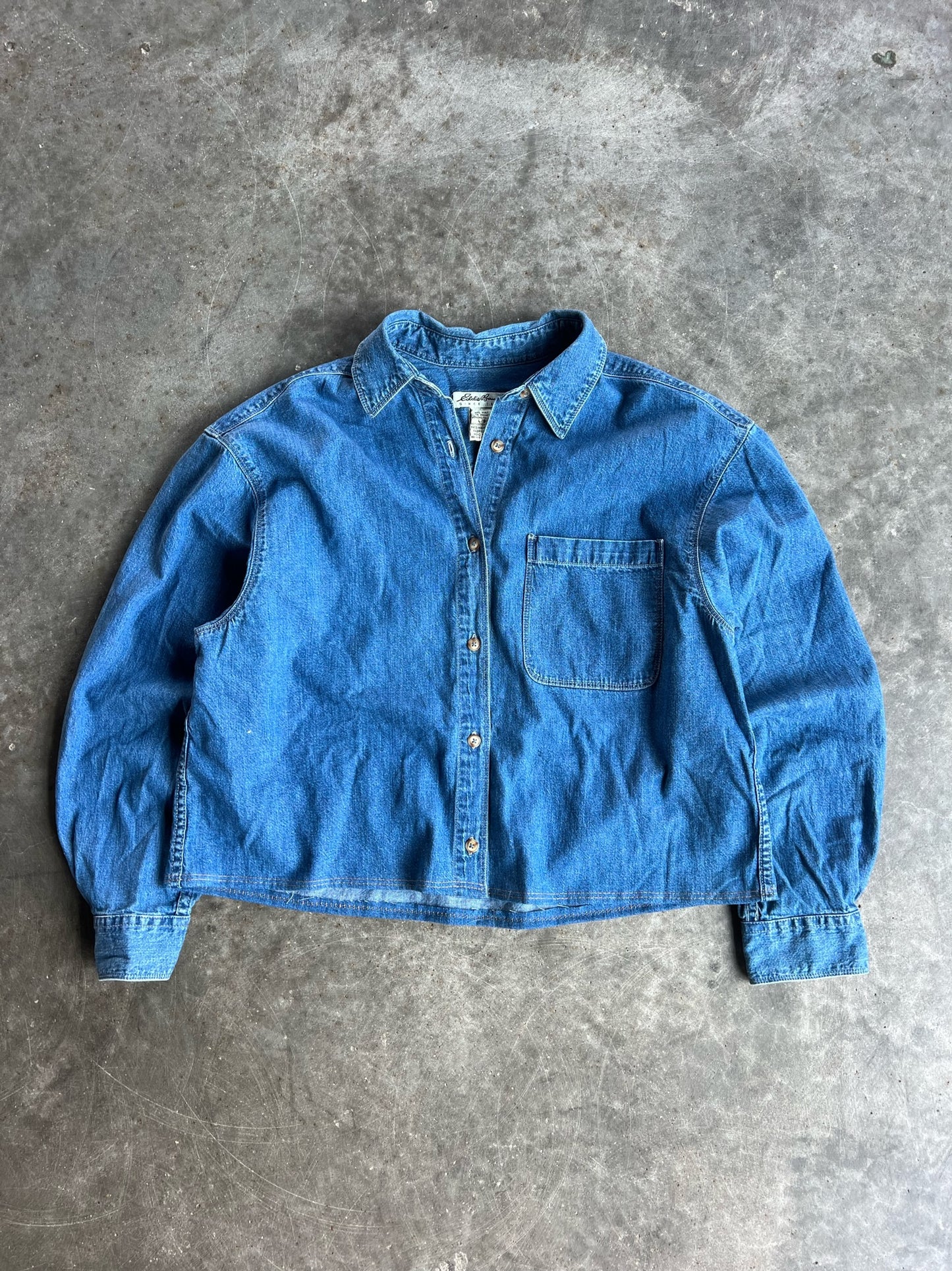 Vintage Eddie Bauer Denim Button Up Top - L