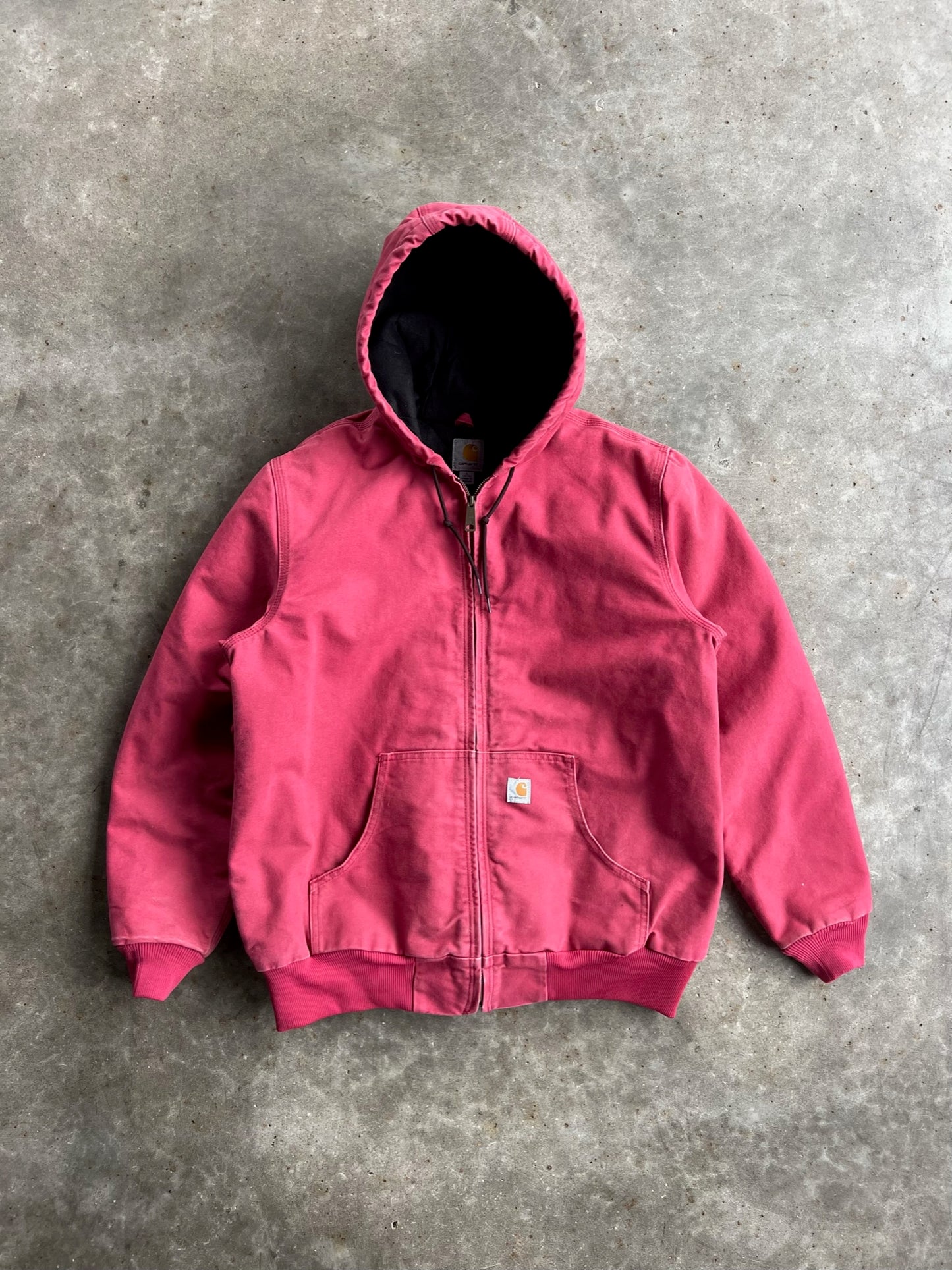 Vintage Rose Pink Hooded Carhartt Jacket - L