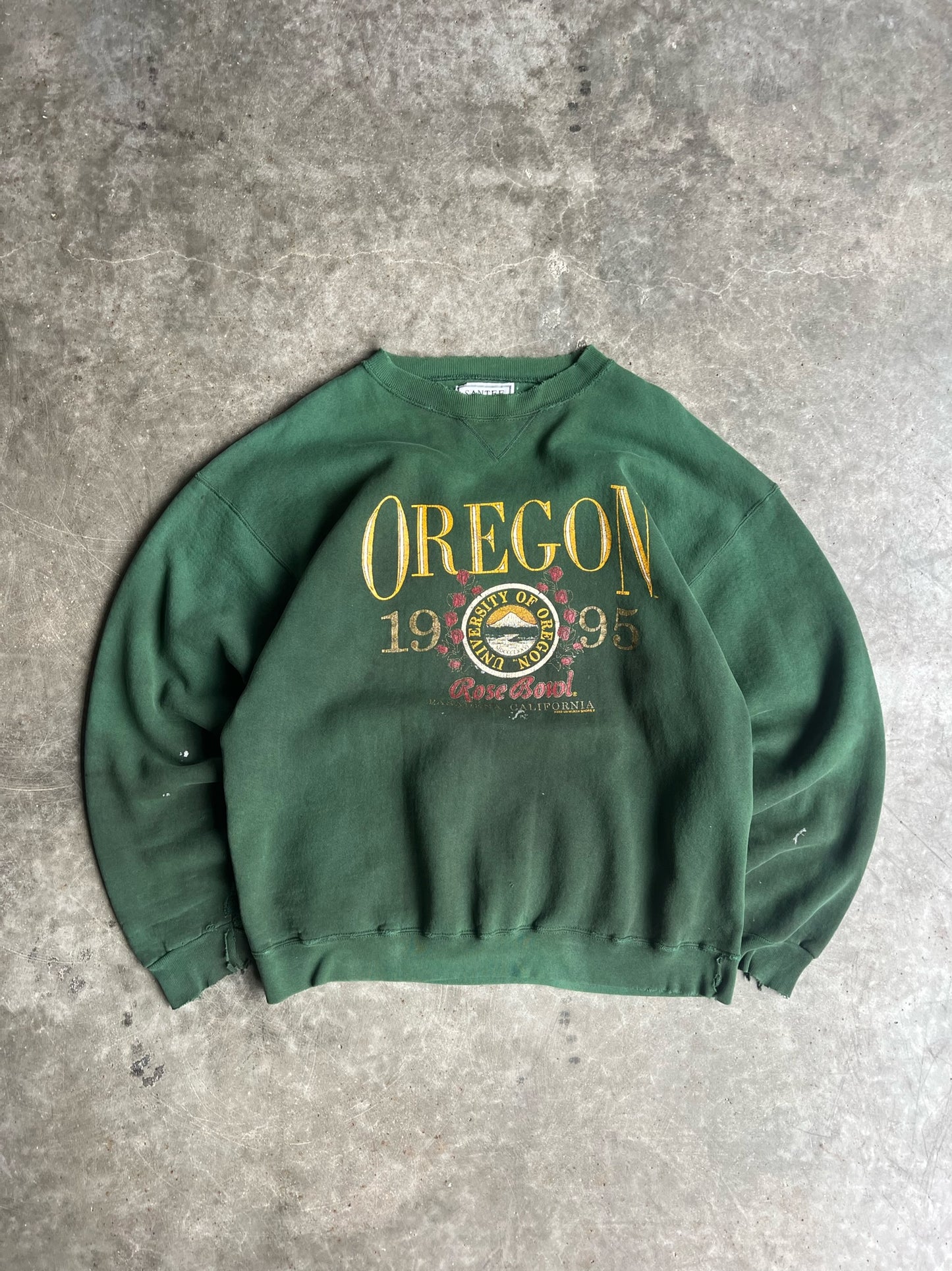 Vintage University Of Oregon 1995 Rose Bowl Crew - L