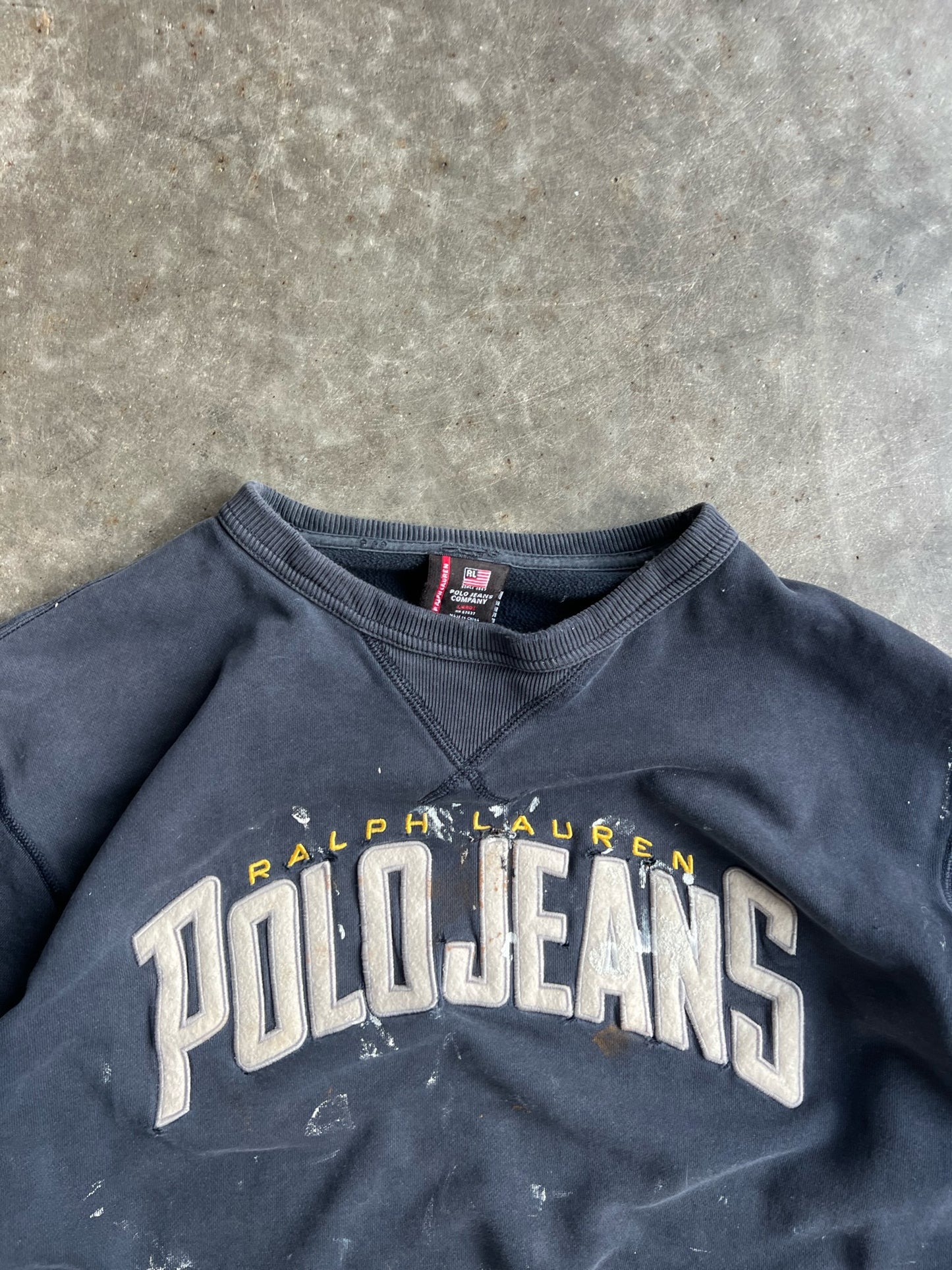 Vintage Painted Ralph Lauren Polo Jeans Crew - L