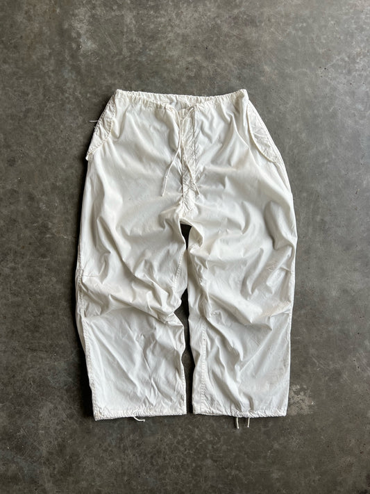 Vintage Cream Parachute Pants - L