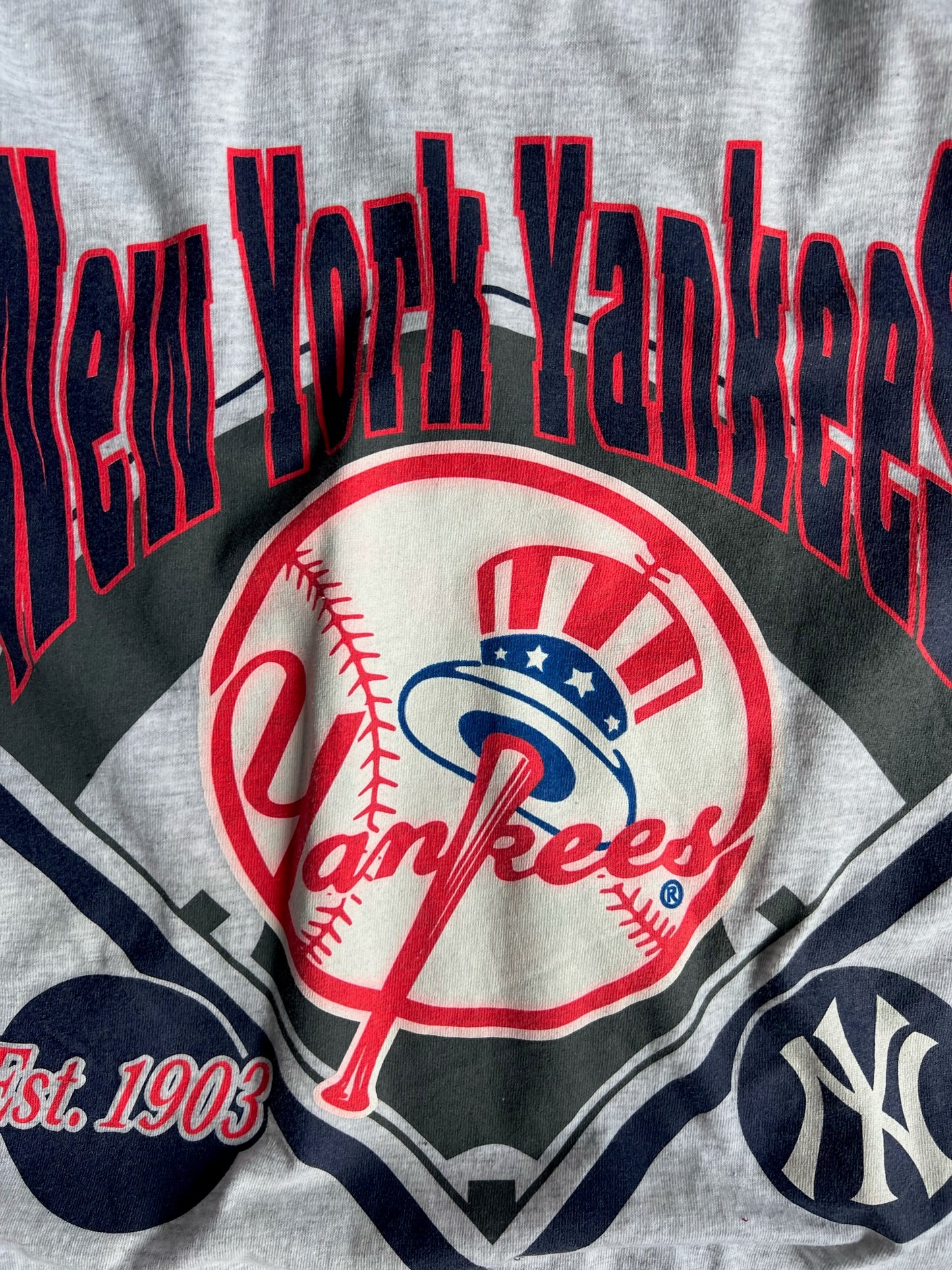 Vintage Grey New York Yankees Shirt - L