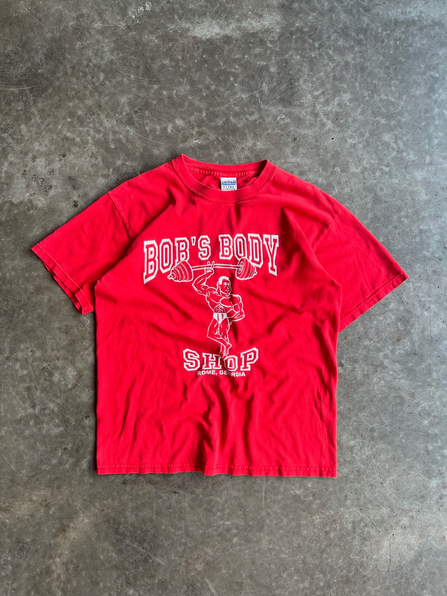 Vintage Red Bobs Body Shop Shirt - M