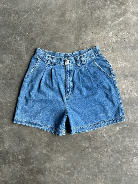 Vintage Faded Dark Wash Hunt Club Denim Shorts - 28