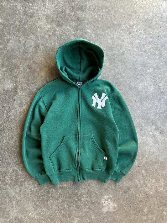 Vintage Green Yankees Russell Zip Up - M