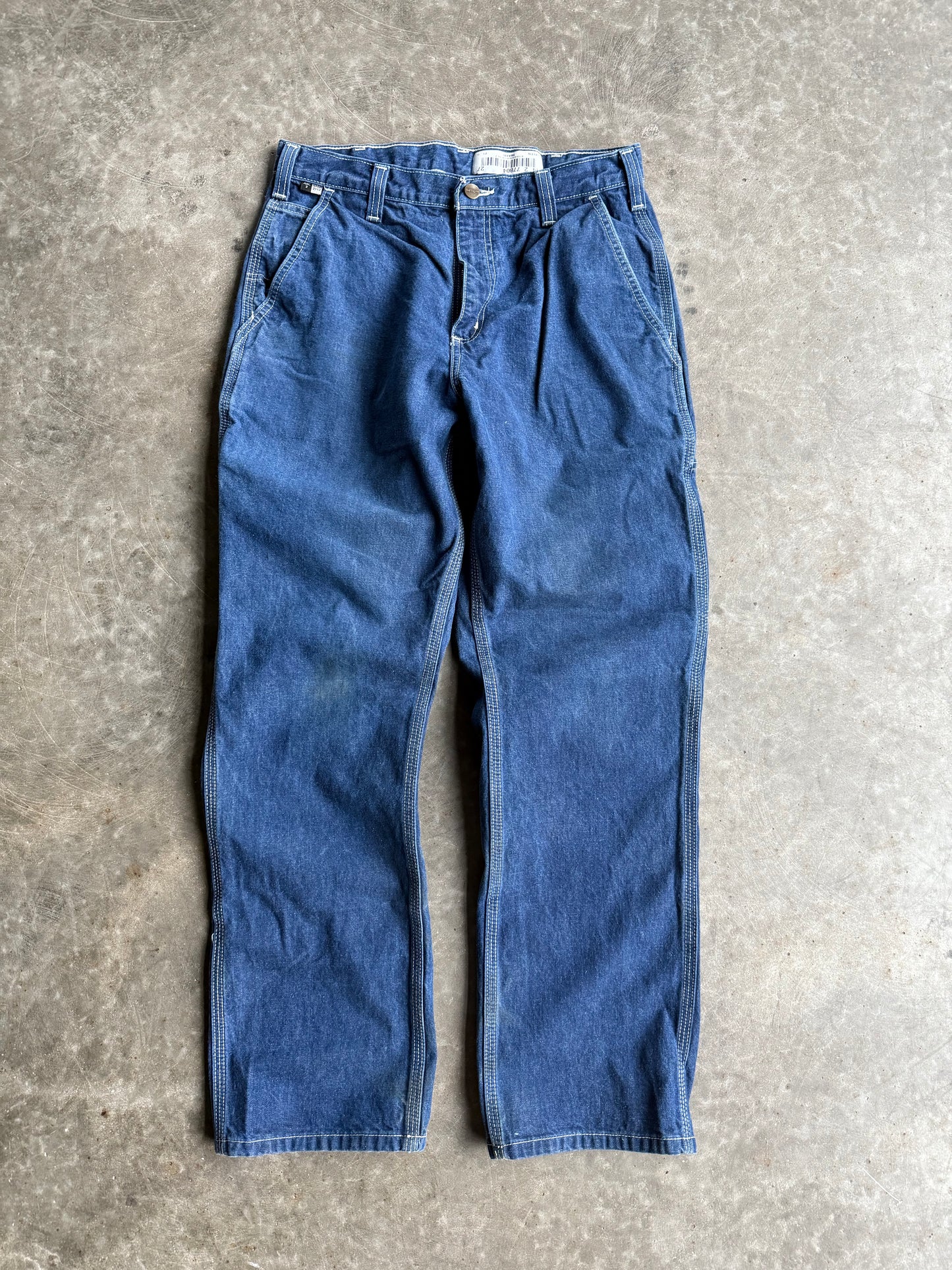 Vintage Dark Wash FR Carhartt Denim Carpenter Pants - 32