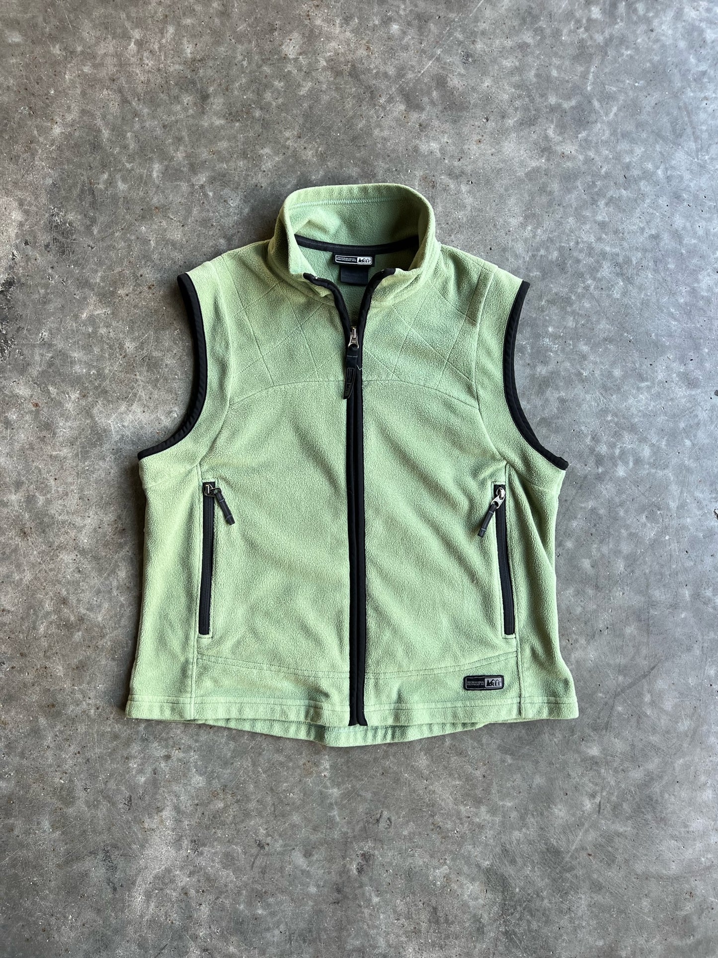 Vintage Sage Green Recreational Equipment Fleece Vest - M