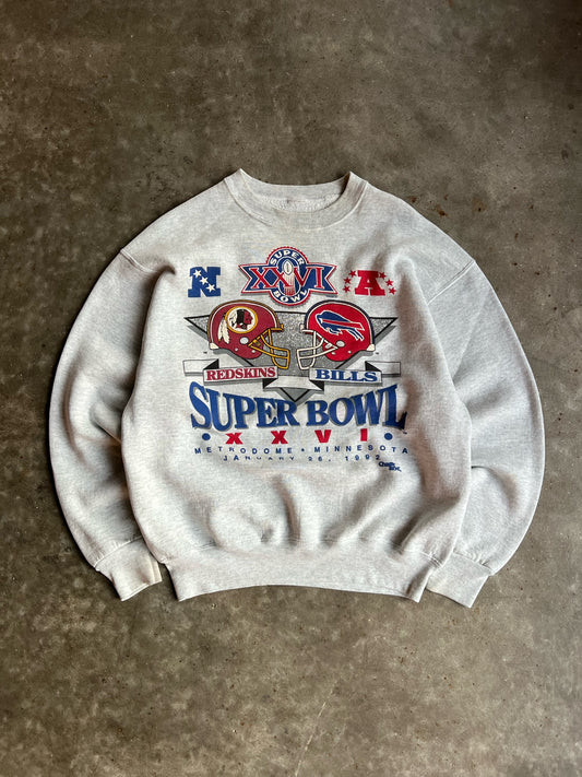 Vintage NFL Redskins VS Bills Super Bowl Crew - L