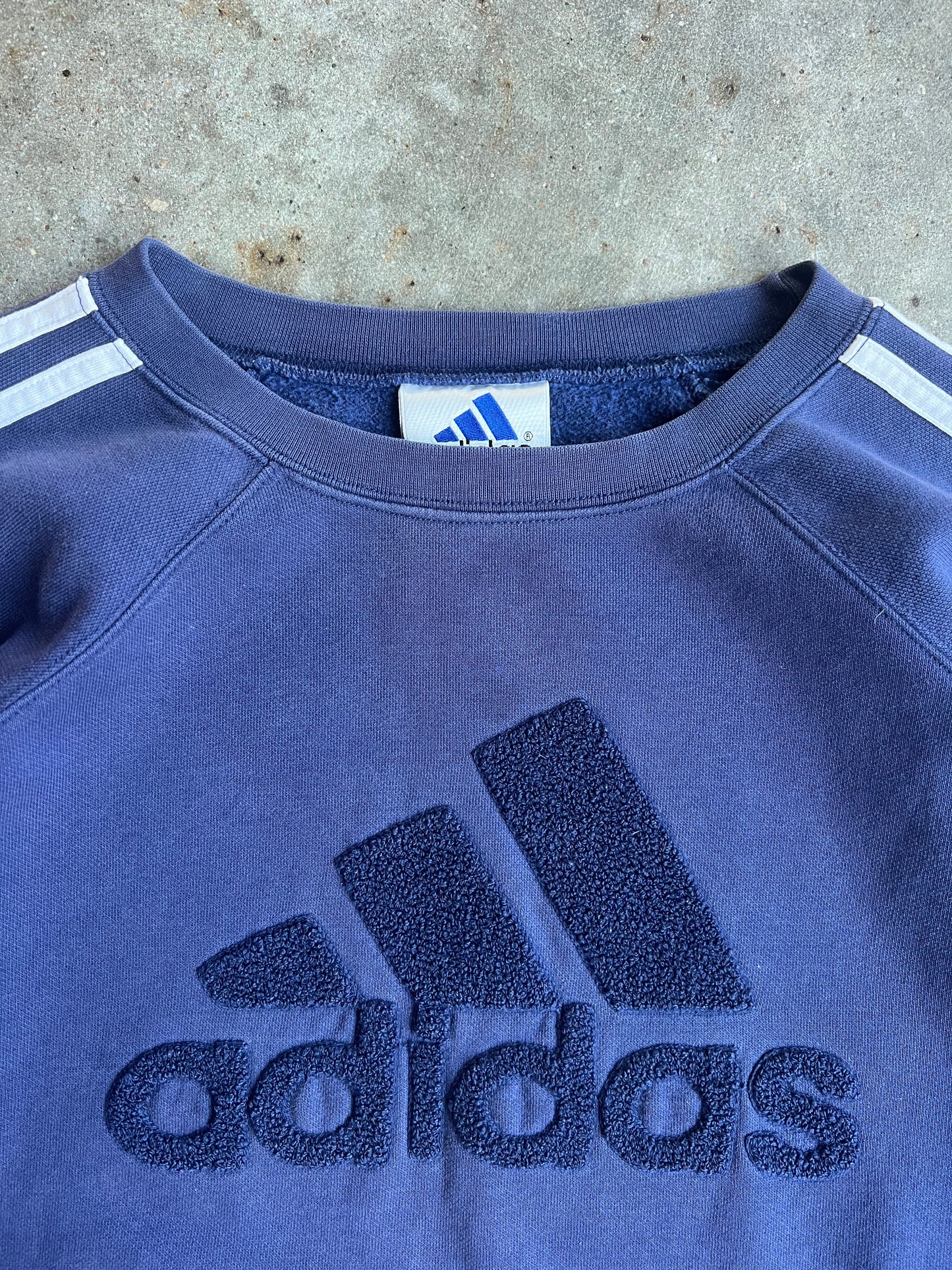 Vintage Navy Adidas Crew - L