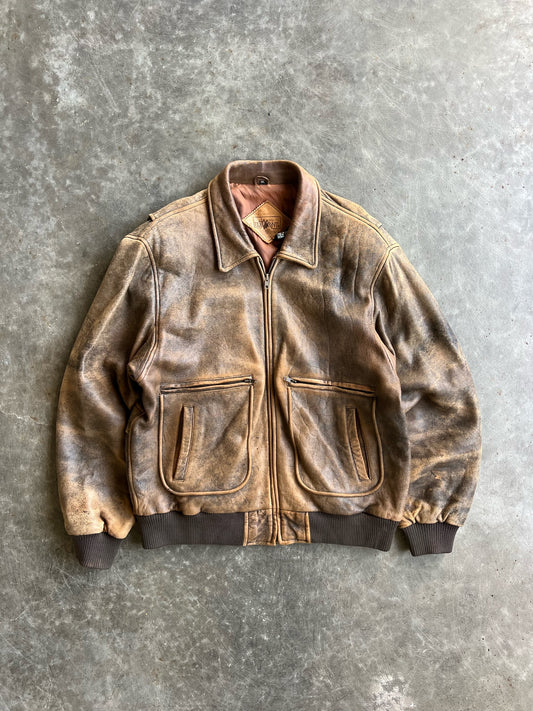 Vintage ElkMont Brown Leather Jacket - XL